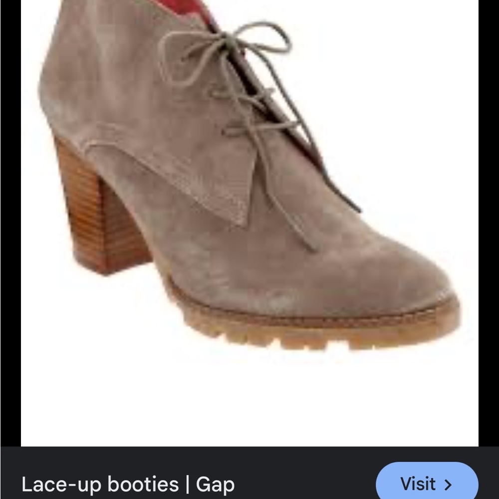 Gap Lucy ankle boots suede ice taupe size 6.5M